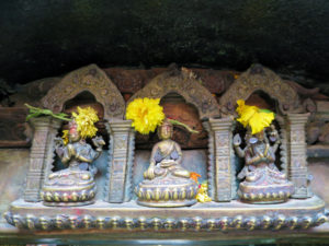 Detail am Goldenen Tempel in Patan