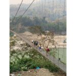 Hängebrücke im Himalaya